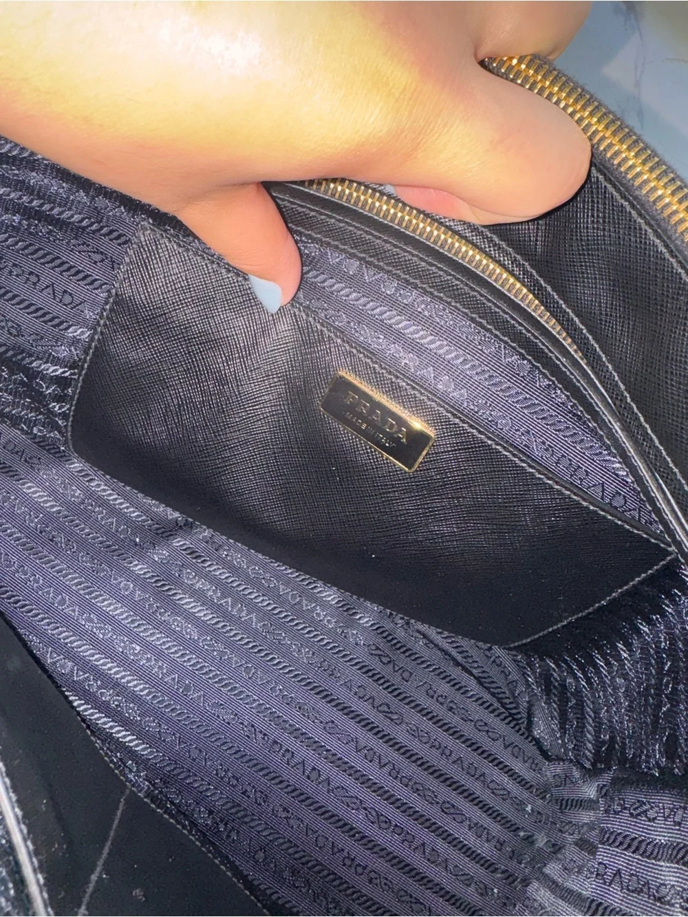 Prada Galleria Black Saffiano with Gold Hardware